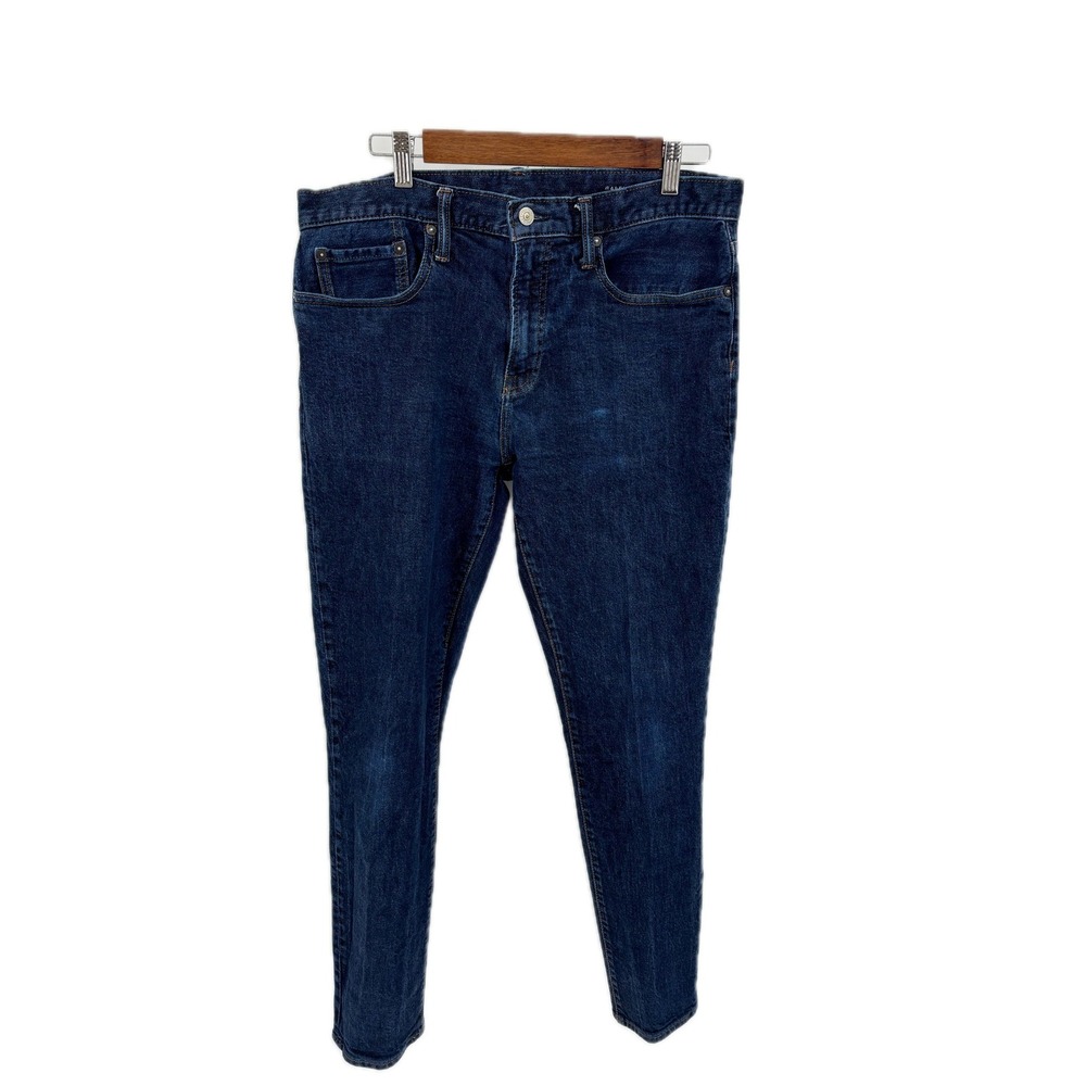 GAP Mens Jeans Slim 34x32 Dark Wash Blue Denim Generation Good Excellent